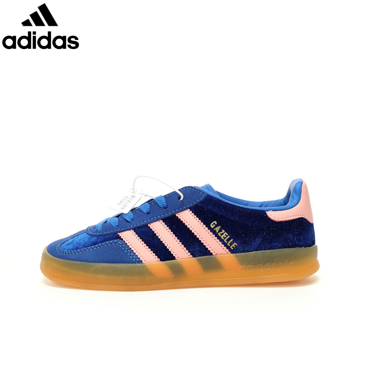 Adidas  samba  women's shoes  men's samba sneakers Gazelle Indoor Blue Pink Velvet Unisex Sneakers