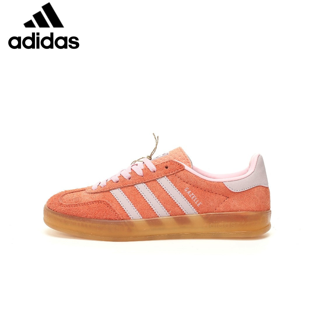 Adidas samba  women's shoes  men's samba sneakers  Gazelle Indoor Orange Pink Unisex Sneakers
