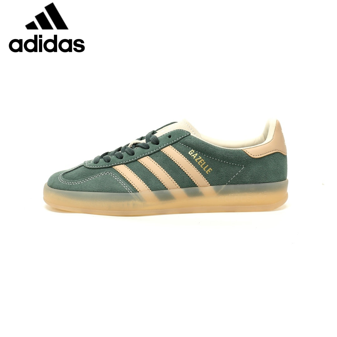 Adidas  samba  women's shoes  men's samba sneakers Gazelle Indoor Green Beige Unisex Sneakers