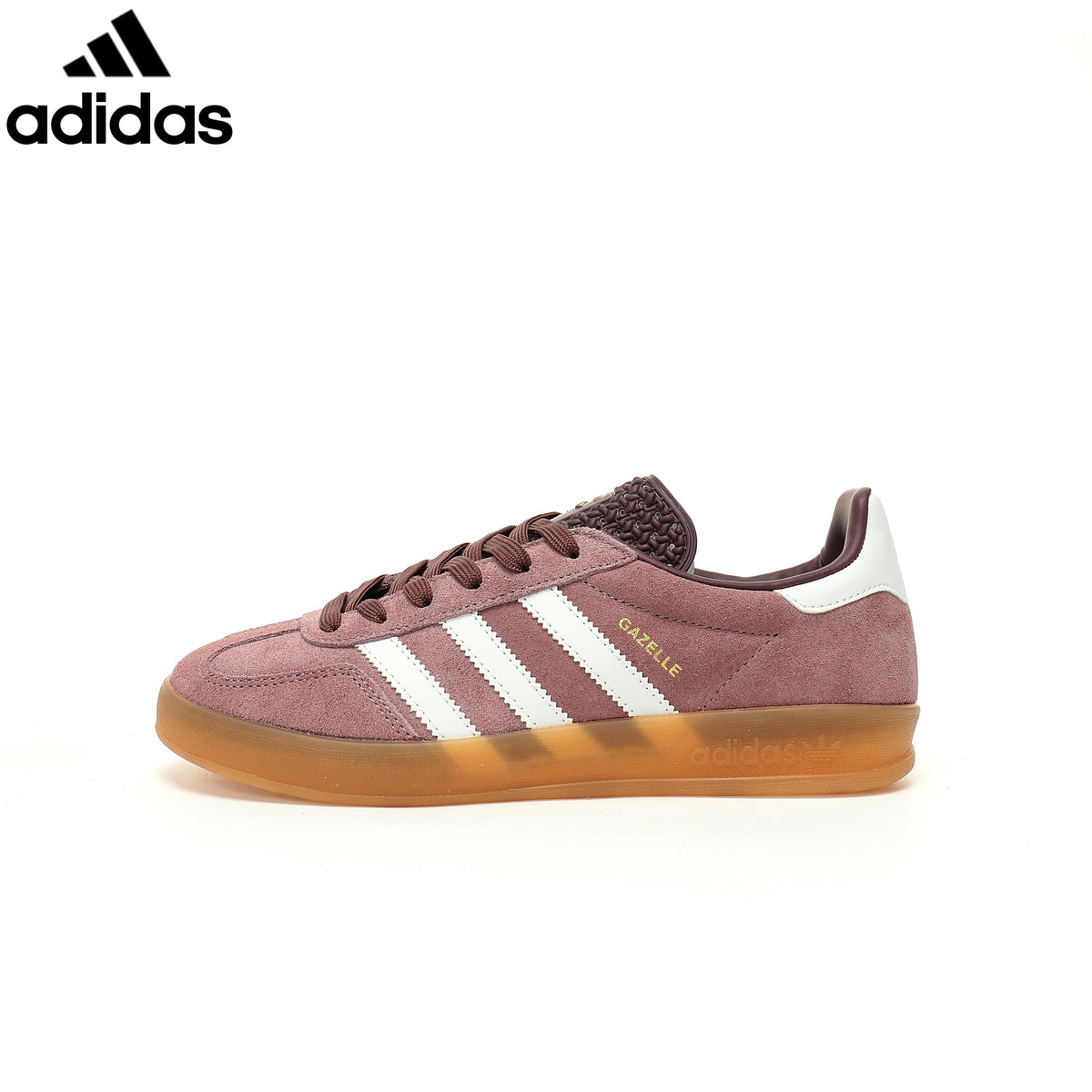 Adidas  samba  women's shoes  men's samba sneakers Gazelle Indoor Maroon White Suede Unisex Sneakers