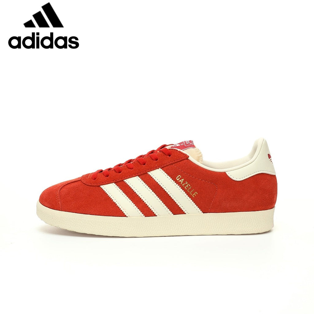 Adidas  samba  women's shoes  men's samba sneakers  Gazelle Red Off White Unisex Sneakers