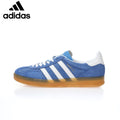 Adidas  samba  women's shoes  men's samba sneakers  Gazelle Indoor Blue White Unisex Sneakers