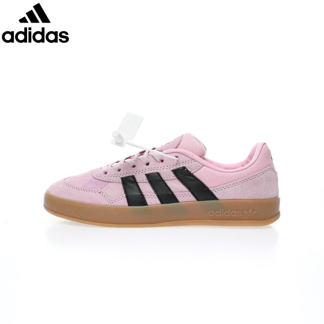 Adidas Gazelle women's shoes  men's samba sneakers  Indoor Pink Black Suede Unisex Sneakers