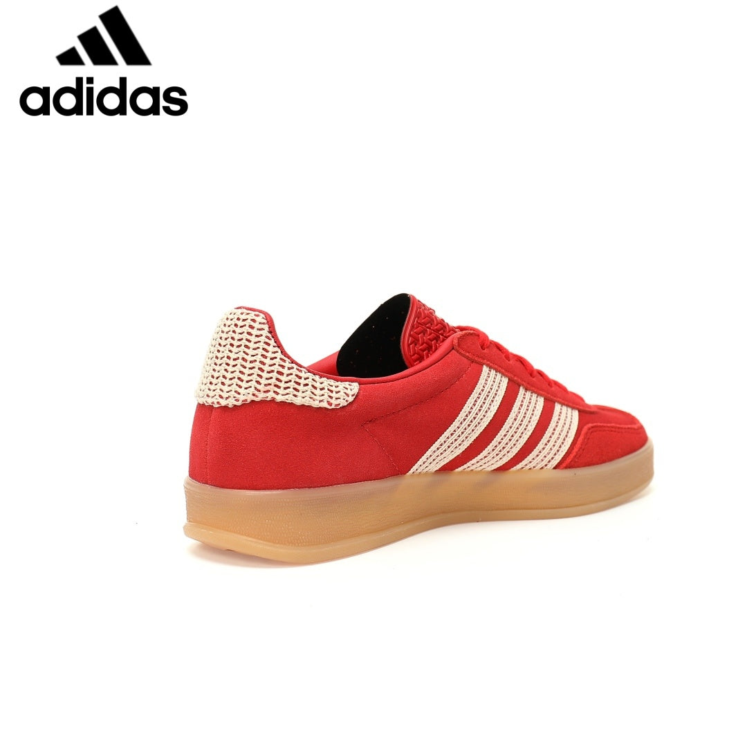 Adidas  samba  women's shoes  men's samba sneakers Gazelle Indoor Red Off White Unisex Sneakers