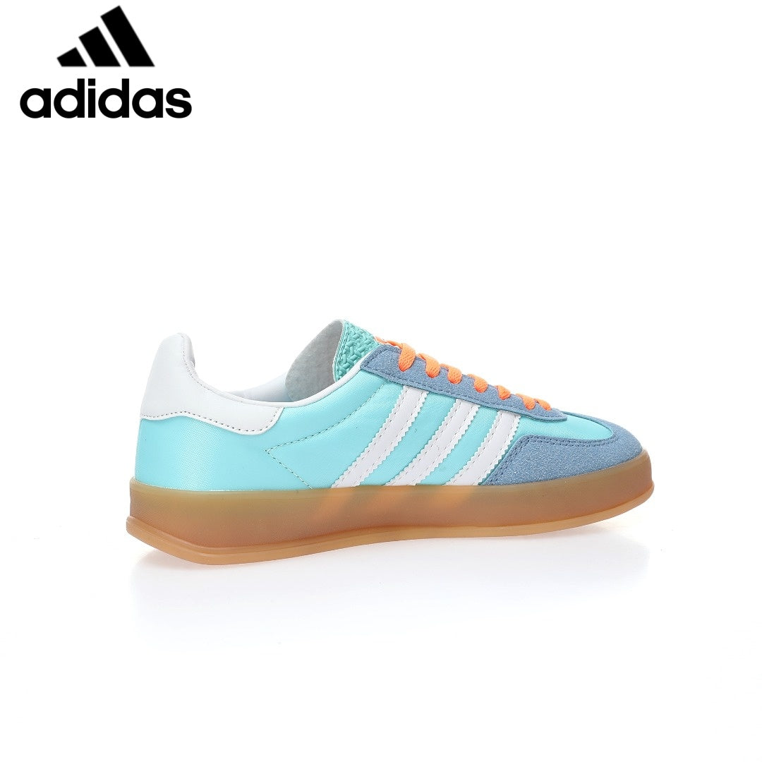 Adidas samba  women's shoes  men's samba sneakers  Gazelle Indoor Light Blue Orange Unisex Sneakers
