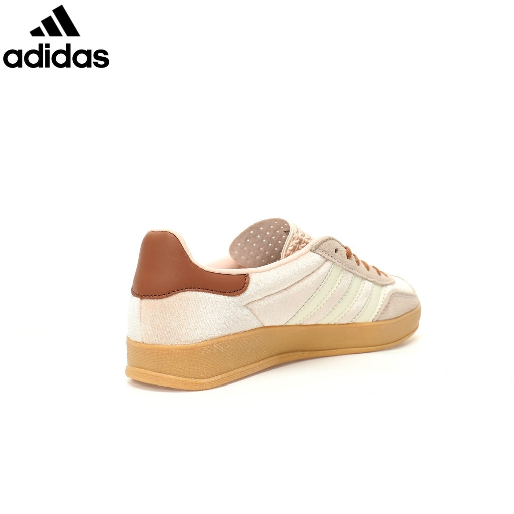 Adidas Gazelle Indoor  women's shoes  men's samba sneakers Beige Brown Velvet Unisex Sneakers