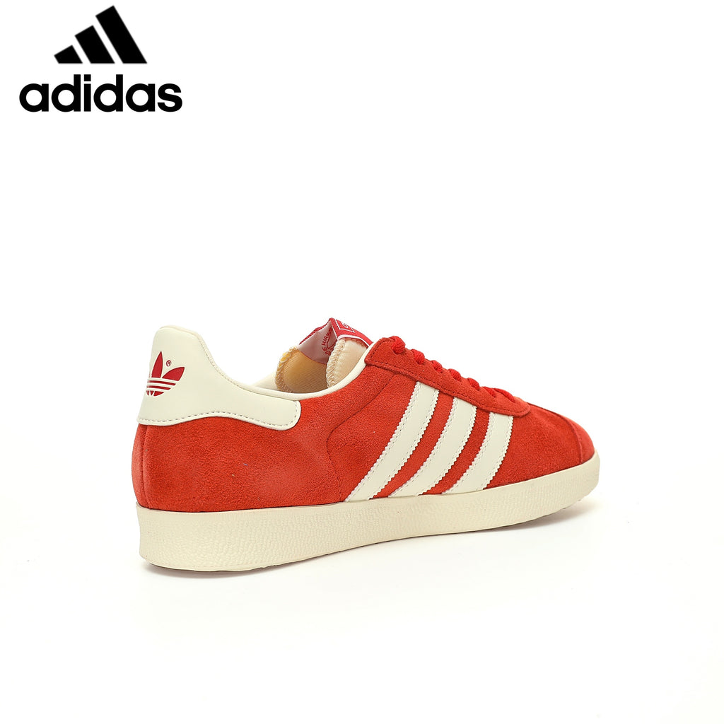 Adidas  samba  women's shoes  men's samba sneakers  Gazelle Red Off White Unisex Sneakers