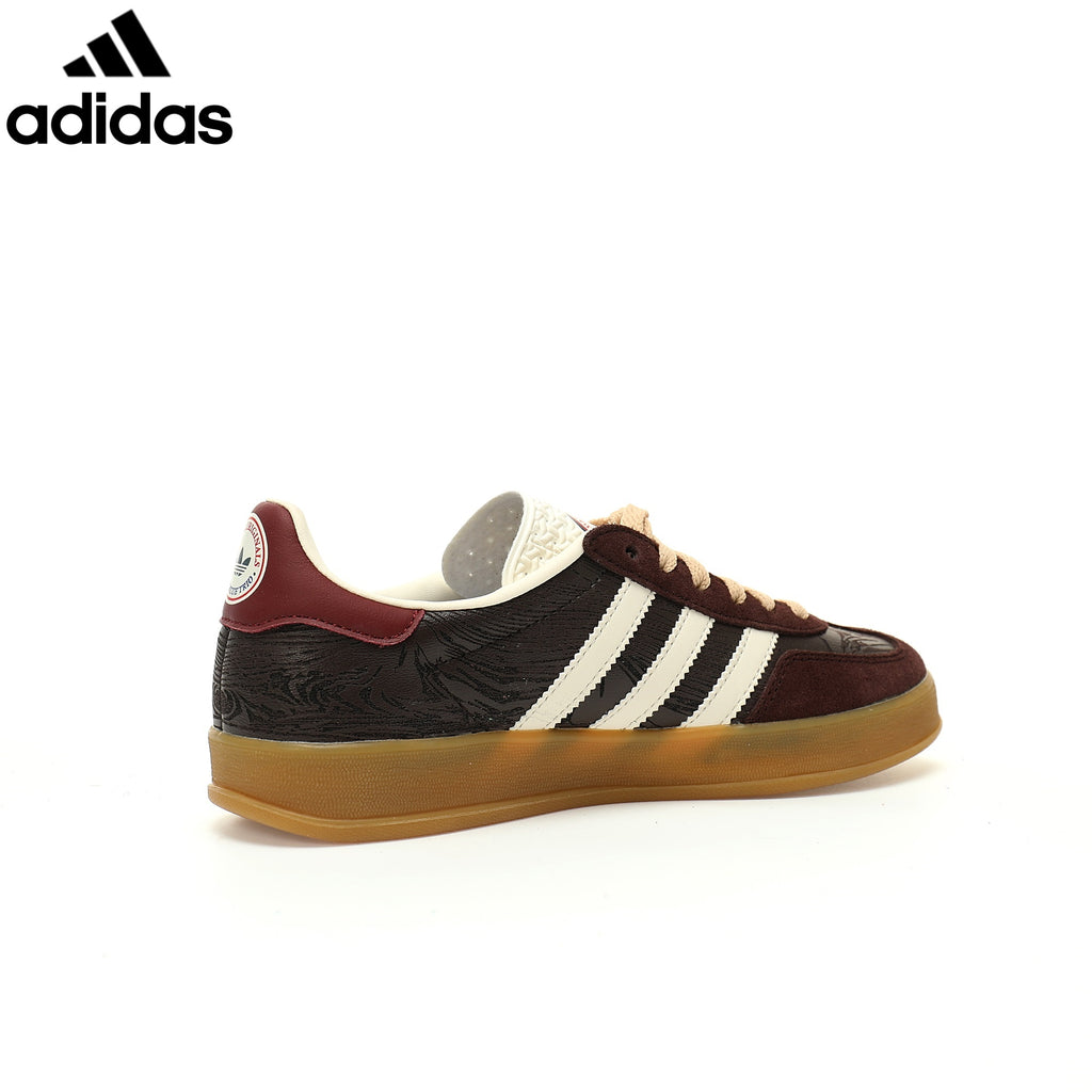 Adidas Gazelle Indoor women's shoes  men's samba sneakers  Dark Brown Cream Unisex Sneakers