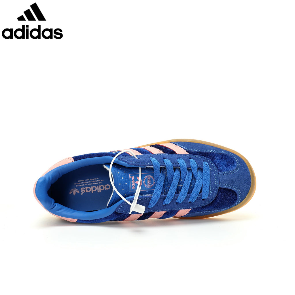 Adidas  samba  women's shoes  men's samba sneakers Gazelle Indoor Blue Pink Velvet Unisex Sneakers