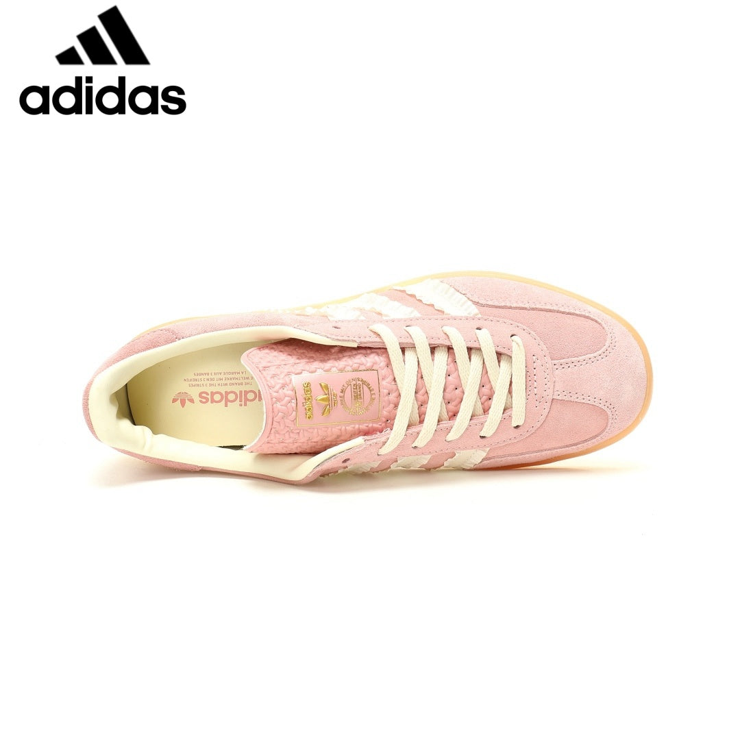 Adidas  samba  women's shoes  men's samba sneakers Gazelle Indoor Light Pink Ruffle Stripe Unisex Sneakers