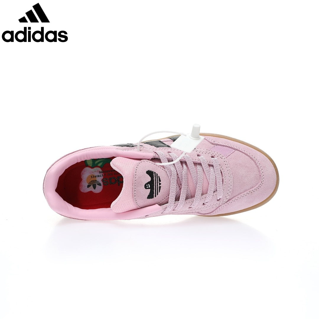 Adidas Gazelle women's shoes  men's samba sneakers  Indoor Pink Black Suede Unisex Sneakers
