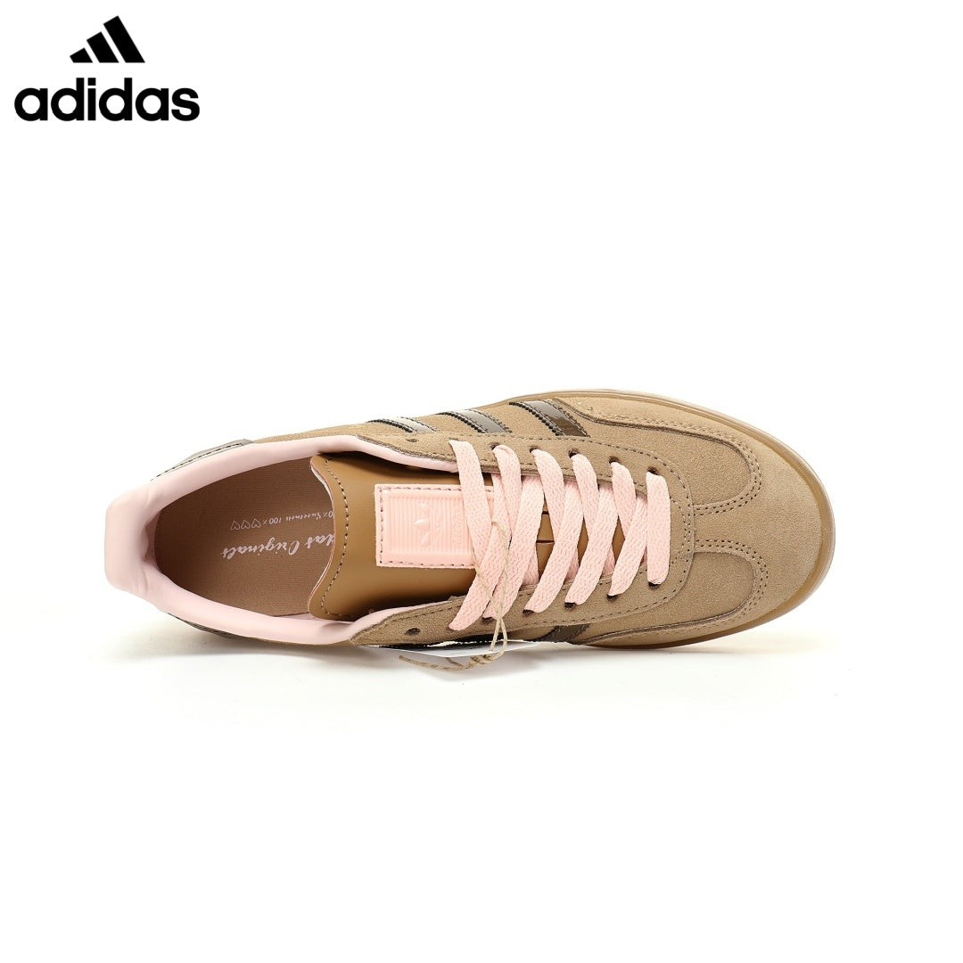 Adidas  samba  women's shoes  men's samba sneakers  Gazelle Brown Pink Unisex Sneakers