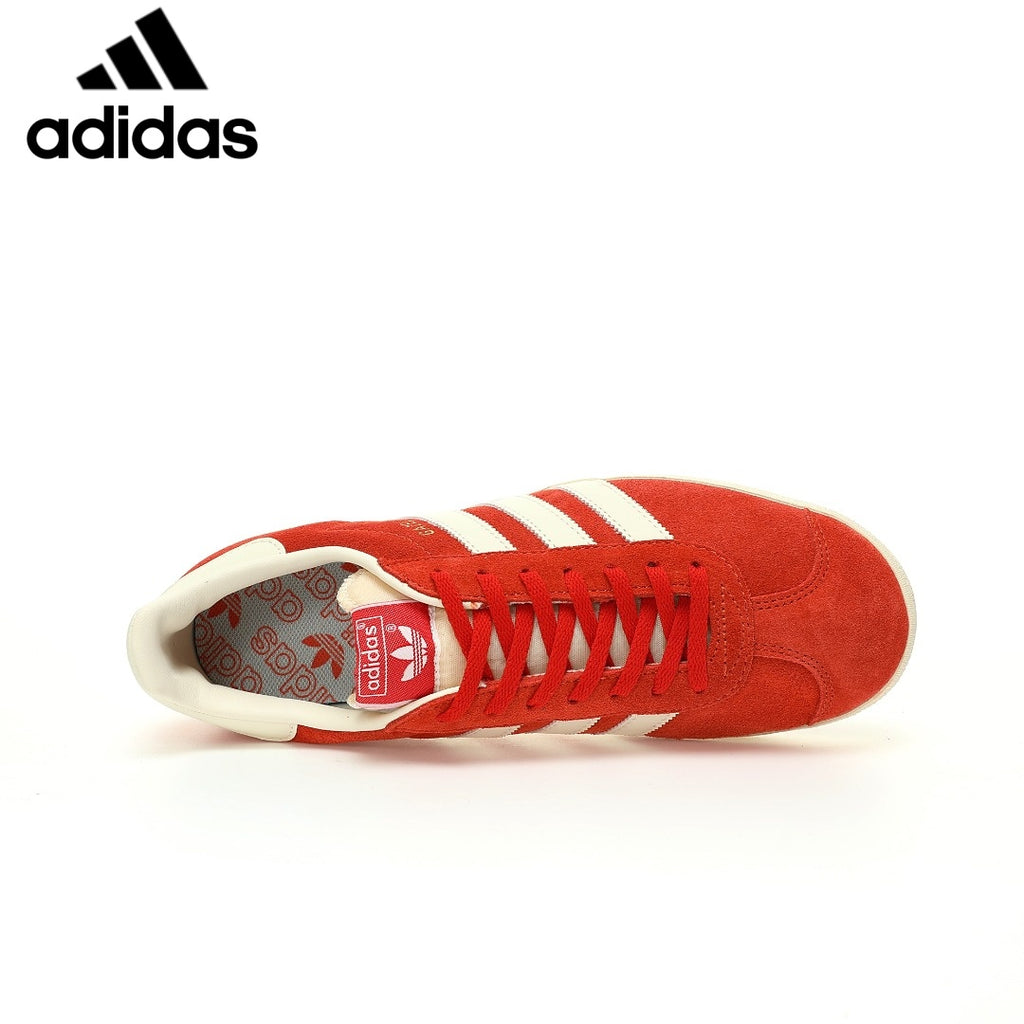 Adidas  samba  women's shoes  men's samba sneakers  Gazelle Red Off White Unisex Sneakers
