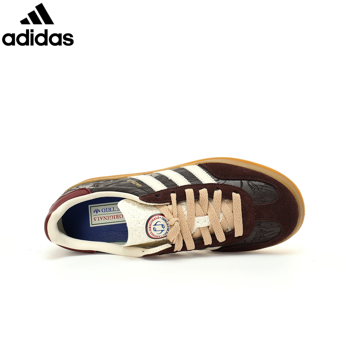 Adidas Gazelle Indoor women's shoes  men's samba sneakers  Dark Brown Cream Unisex Sneakers