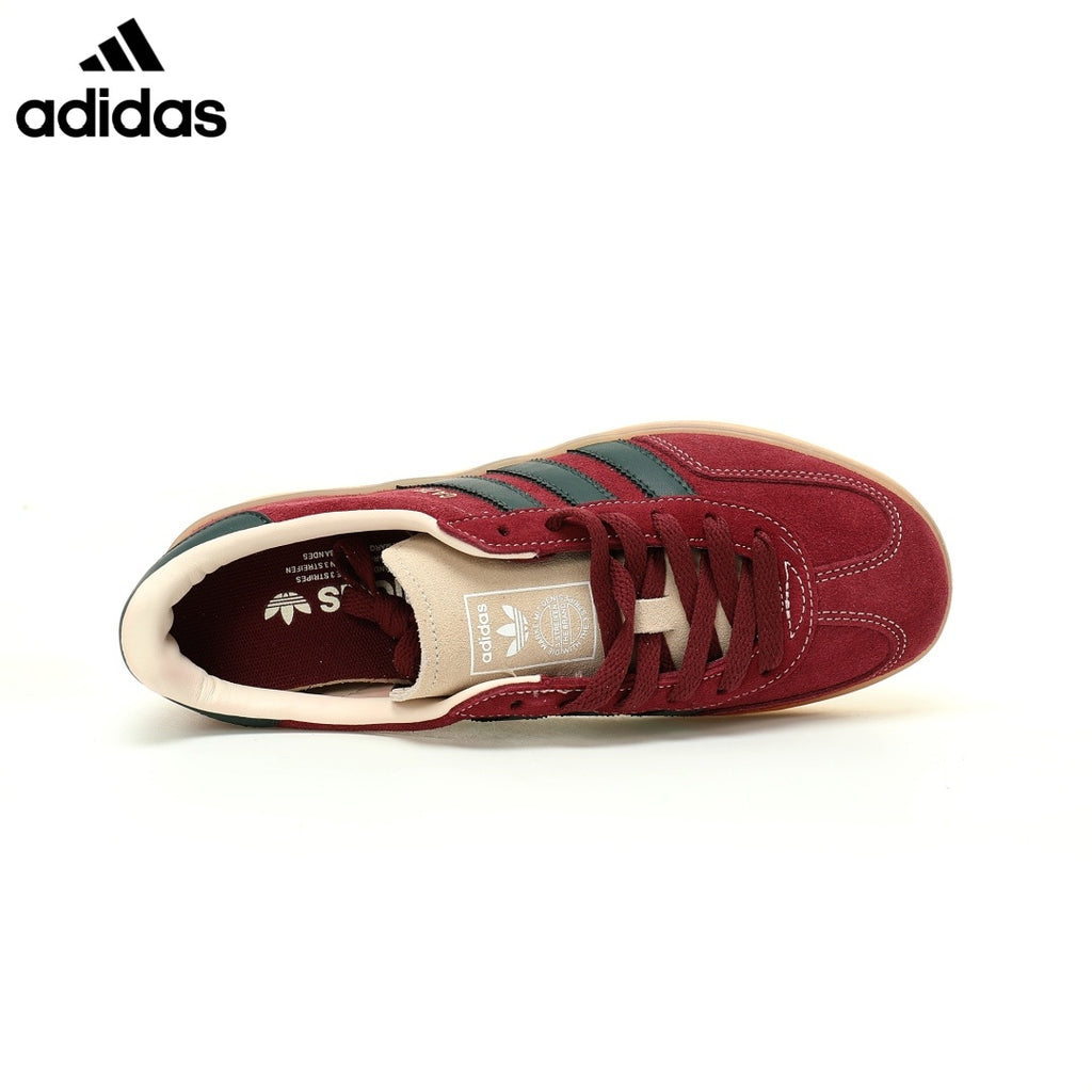 Adidas  samba  women's shoes  men's samba sneakers  Gazelle Burgundy Green Unisex Sneakers