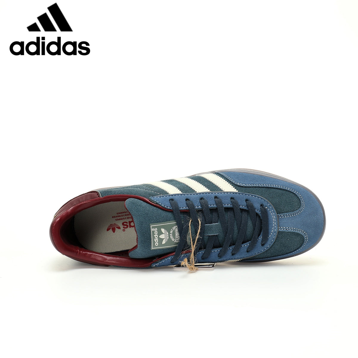 Adidas  samba  women's shoes  men's samba sneakers  Gazelle Indoor Blue Burgundy Unisex Sneakers