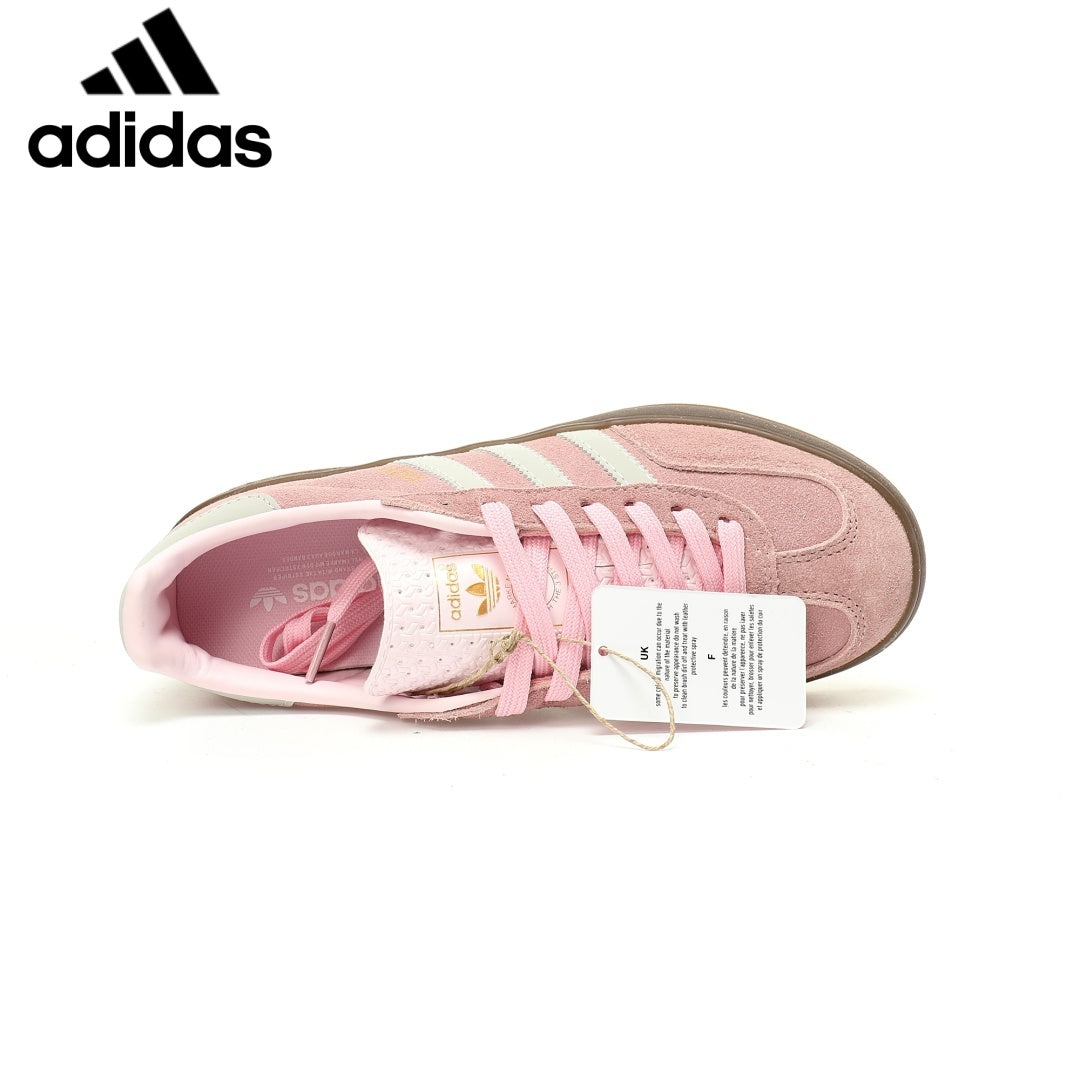 Adidas  samba  women's shoes  men's samba sneakers  Gazelle Indoor Pink Light Gray Unisex Sneakers