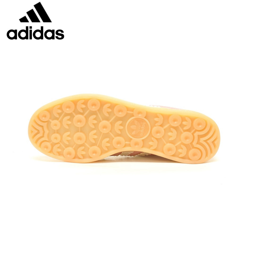 Adidas  samba  women's shoes  men's samba sneakers Gazelle Indoor Light Pink Ruffle Stripe Unisex Sneakers