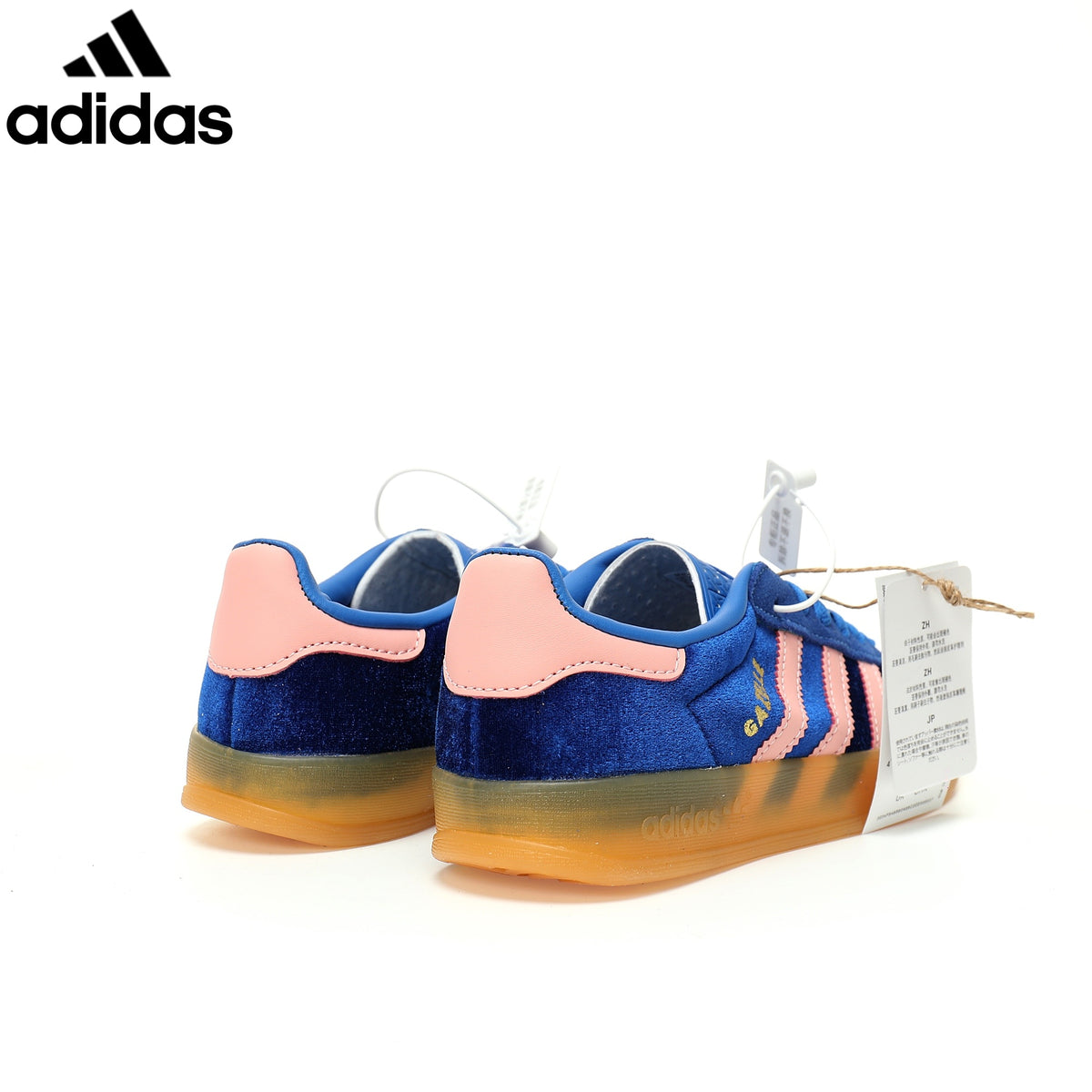 Adidas  samba  women's shoes  men's samba sneakers Gazelle Indoor Blue Pink Velvet Unisex Sneakers