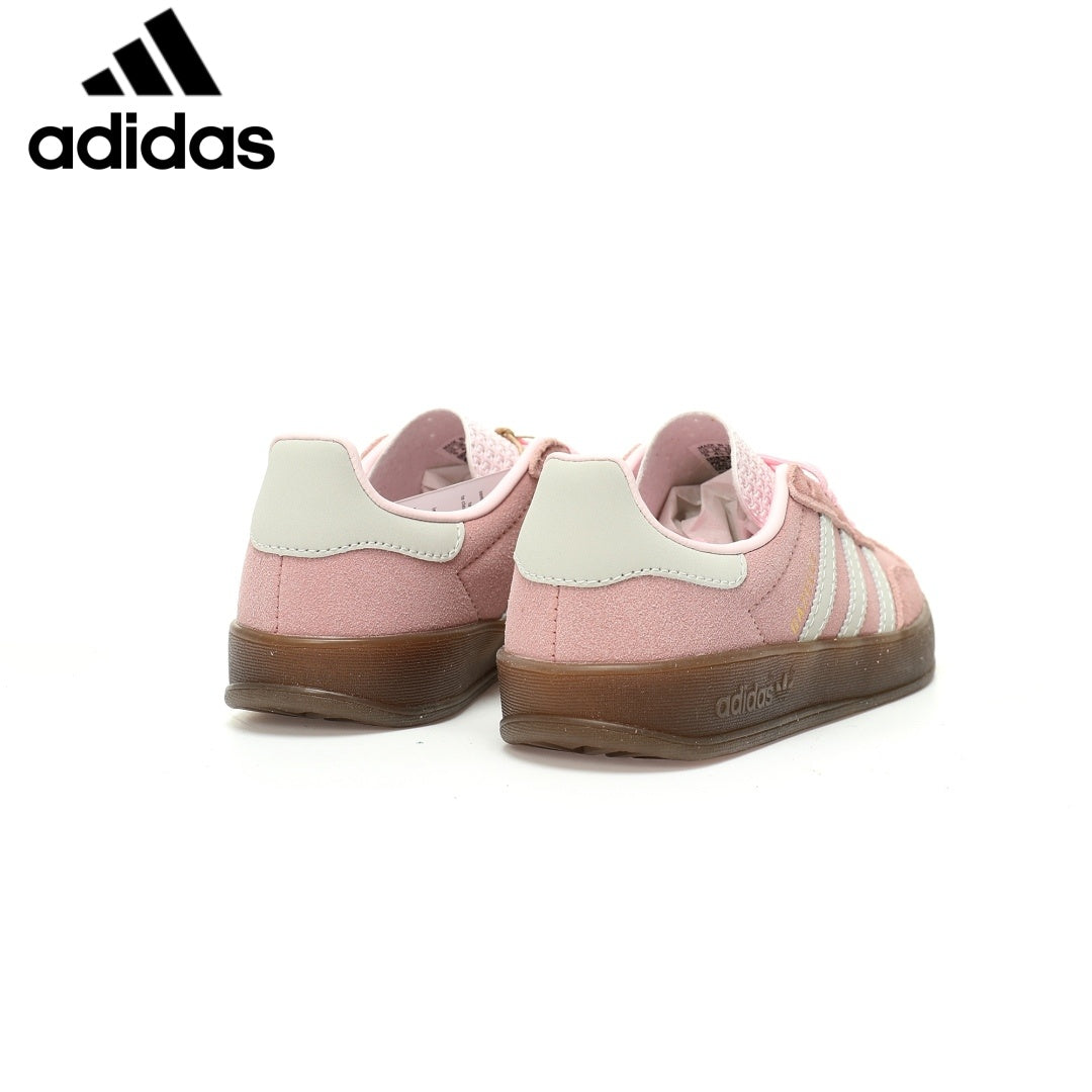 Adidas  samba  women's shoes  men's samba sneakers  Gazelle Indoor Pink Light Gray Unisex Sneakers