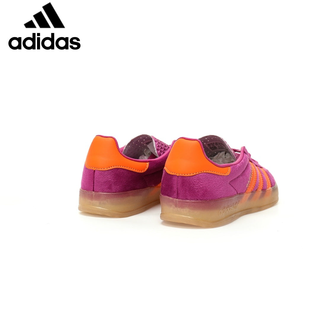 Adidas  samba  women's shoes  men's samba sneakers Gazelle Indoor Purple Orange Unisex Sneakers