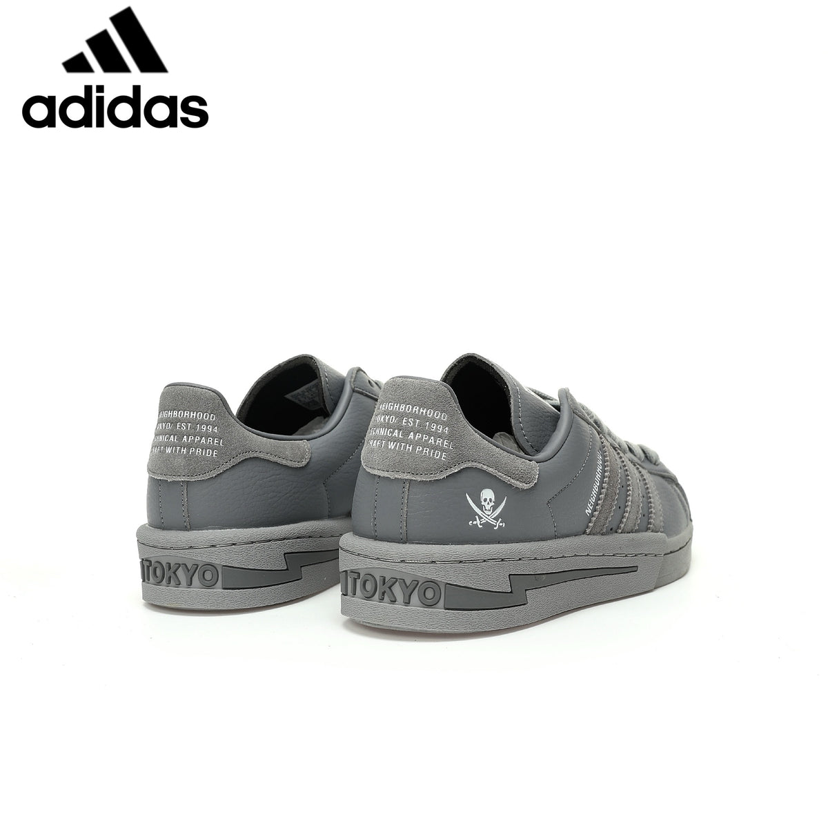 Adidas samba  women's shoes  men's samba sneakers  Superstar NEIGHBORHOOD Gray Unisex Sneakers