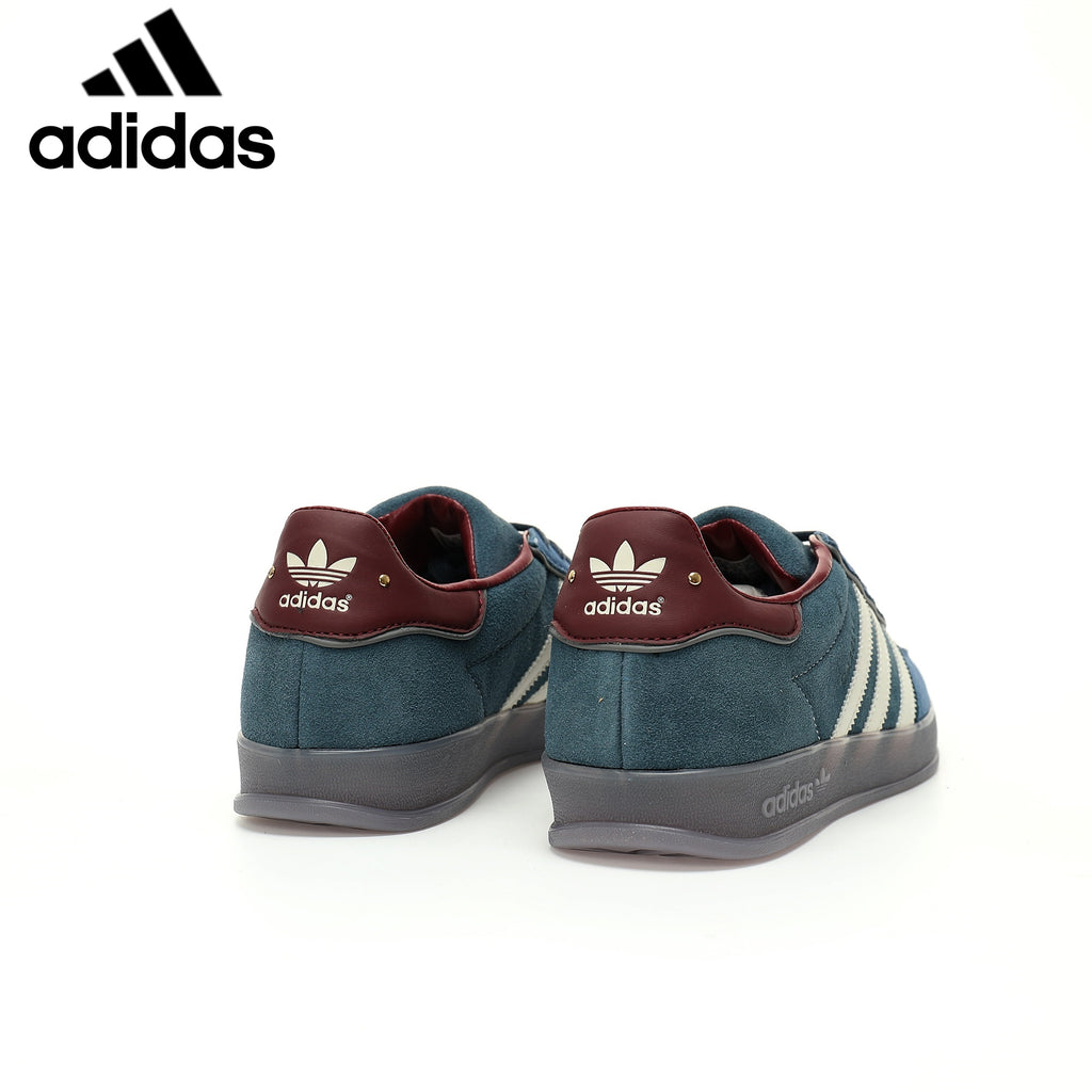 Adidas  samba  women's shoes  men's samba sneakers  Gazelle Indoor Blue Burgundy Unisex Sneakers
