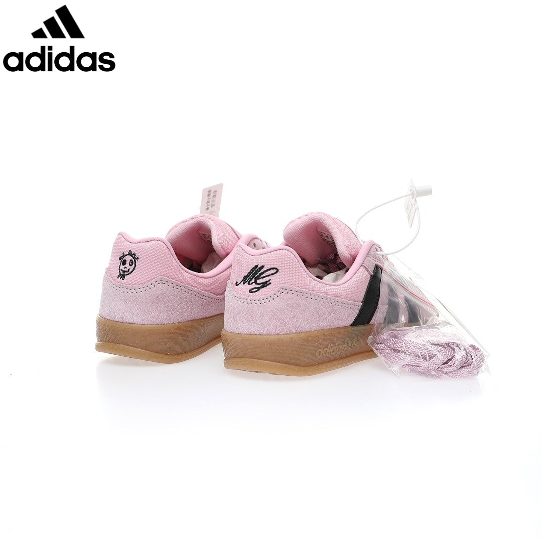 Adidas Gazelle women's shoes  men's samba sneakers  Indoor Pink Black Suede Unisex Sneakers