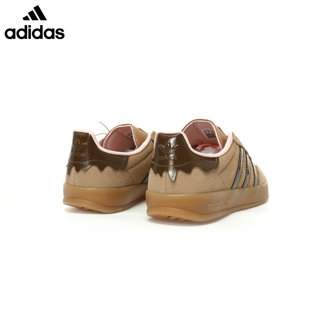 Adidas  samba  women's shoes  men's samba sneakers  Gazelle Brown Pink Unisex Sneakers