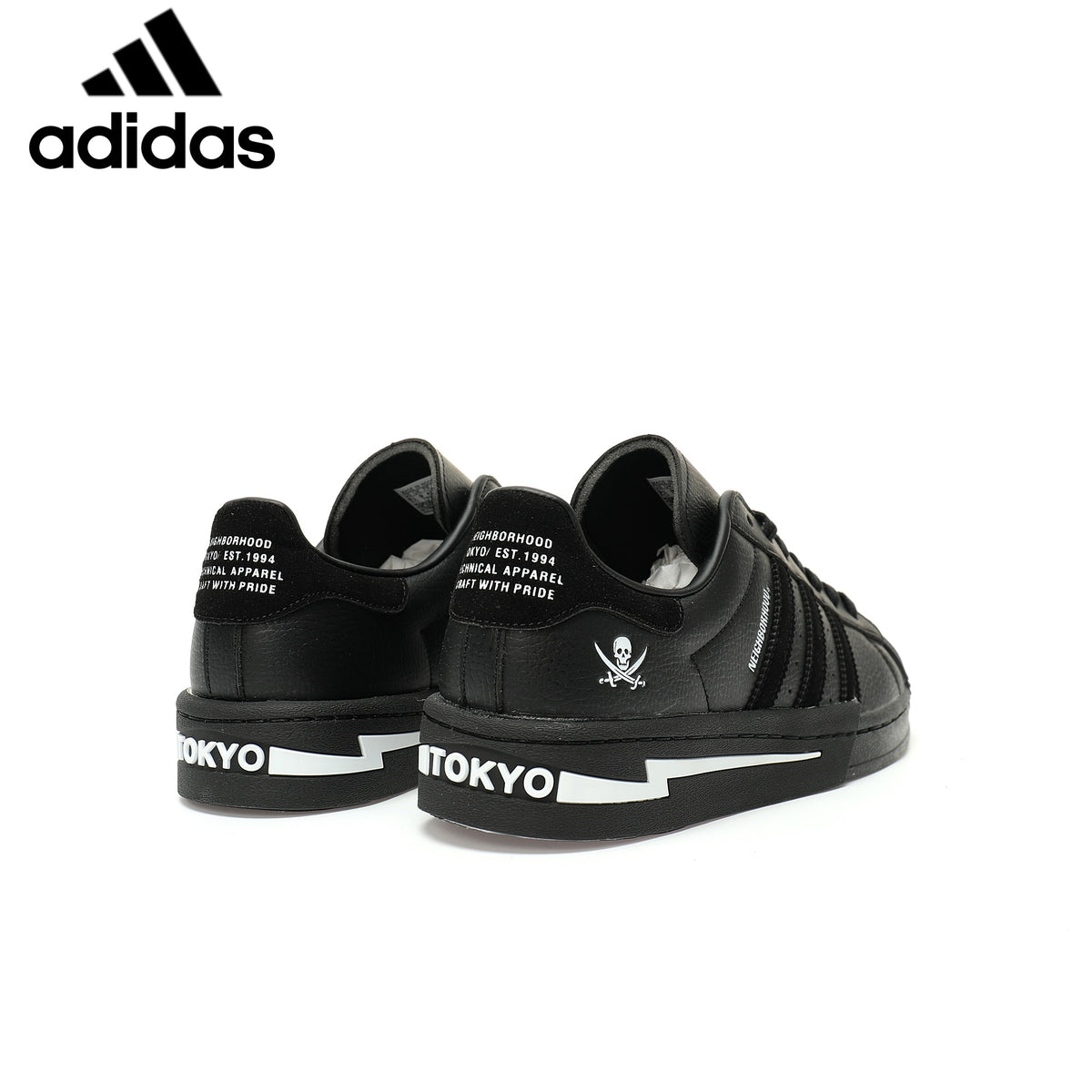 Adidas  samba  women's shoes  men's samba sneakers  Superstar NEIGHBORHOOD Black Unisex Sneakers