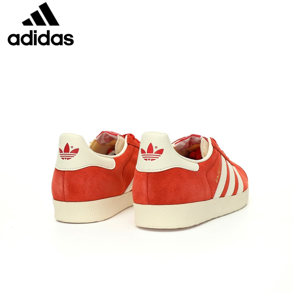 Adidas  samba  women's shoes  men's samba sneakers  Gazelle Red Off White Unisex Sneakers