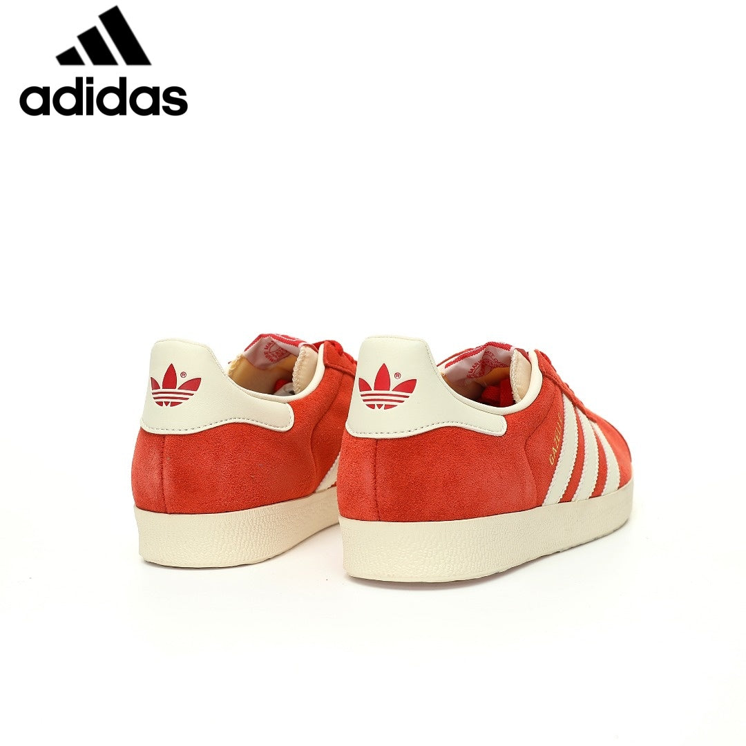Adidas  samba  women's shoes  men's samba sneakers  Gazelle Red Off White Unisex Sneakers