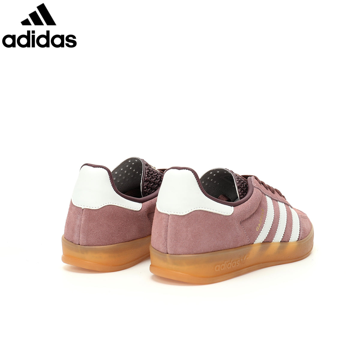 Adidas  samba  women's shoes  men's samba sneakers Gazelle Indoor Maroon White Suede Unisex Sneakers