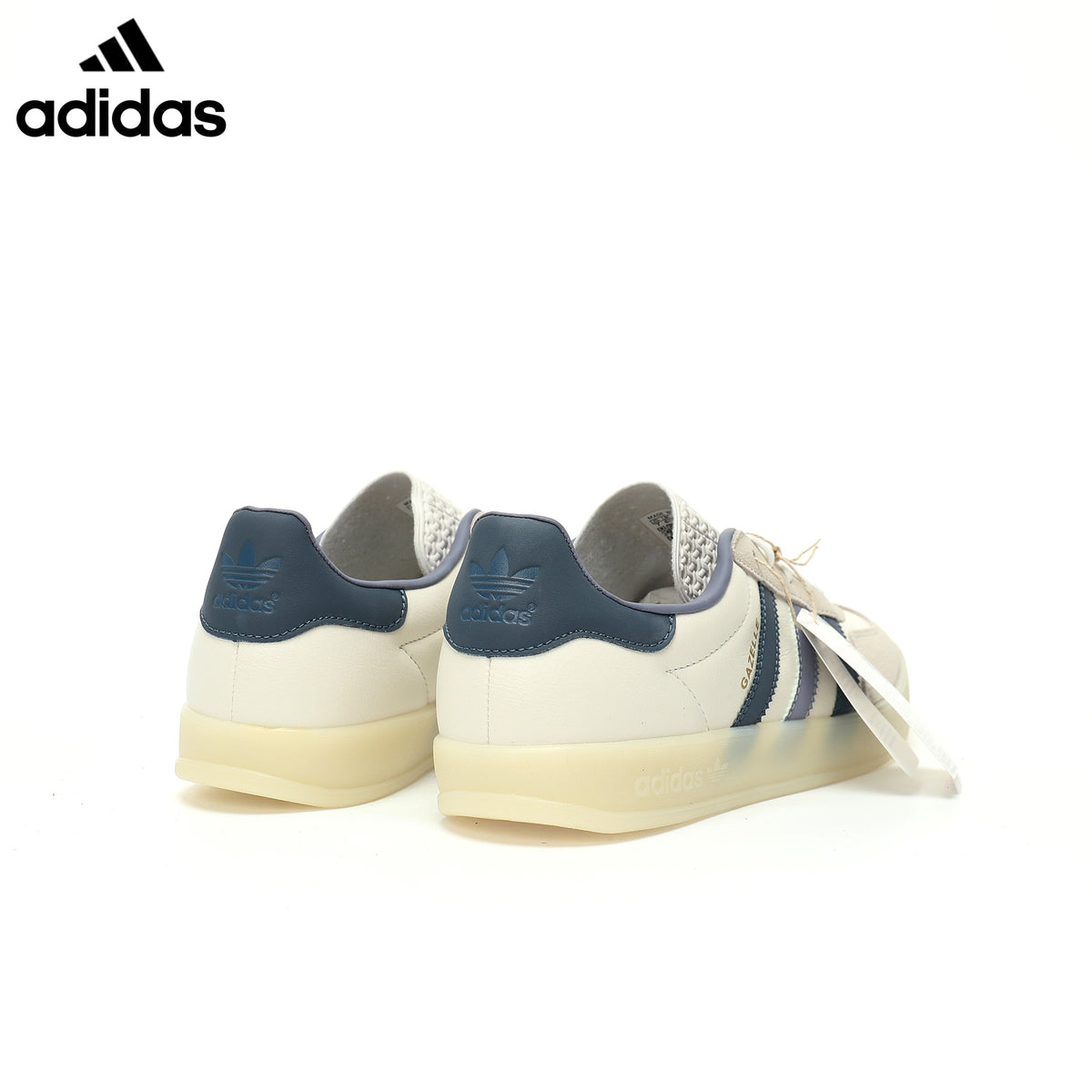 Adidas  samba  women's shoes  men's samba sneakers  Gazelle Off White Navy Unisex Sneakers