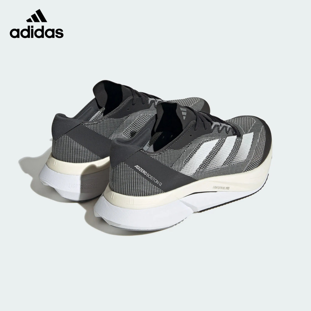 Adidas Adizero Boston 12 Black White Unisex Running Shoes