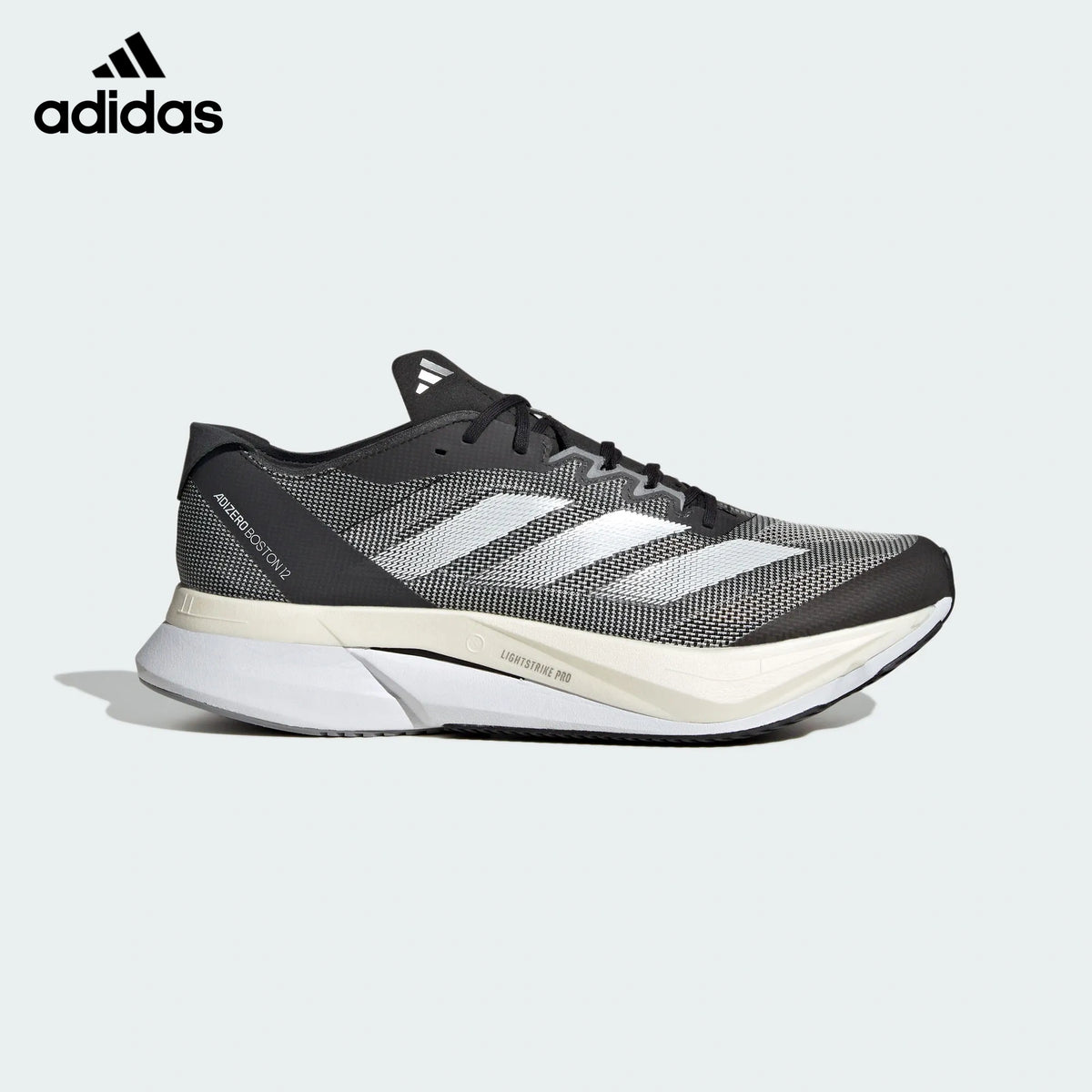 Adidas Adizero Boston 12 Black White Unisex Running Shoes