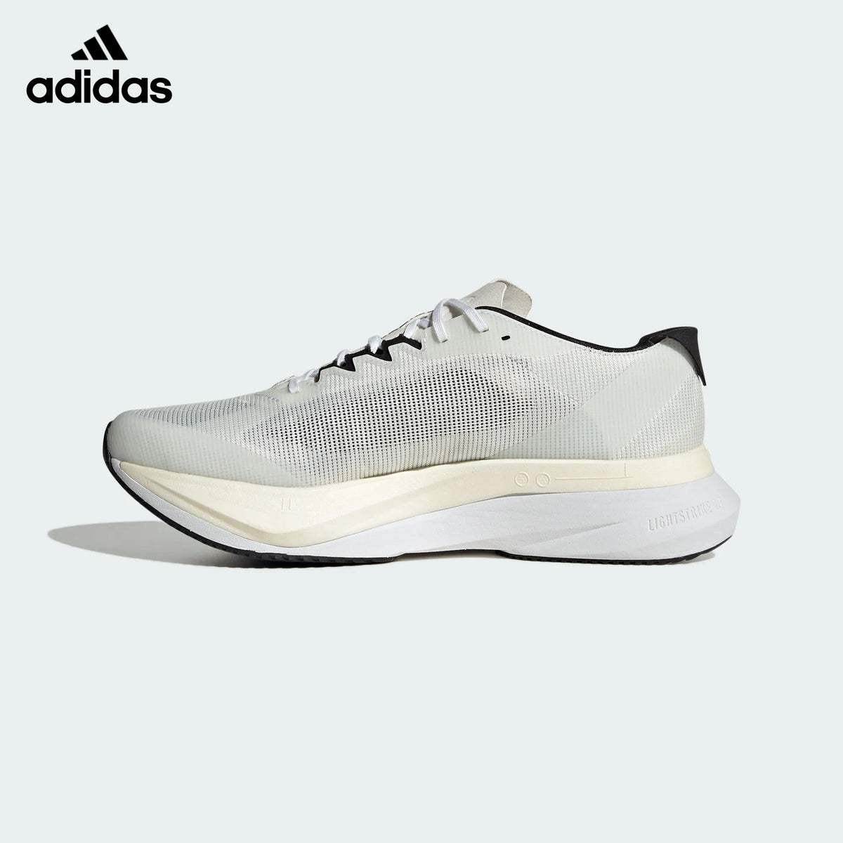 Adidas Adizero Boston 12 Off White Black Unisex Running Shoes