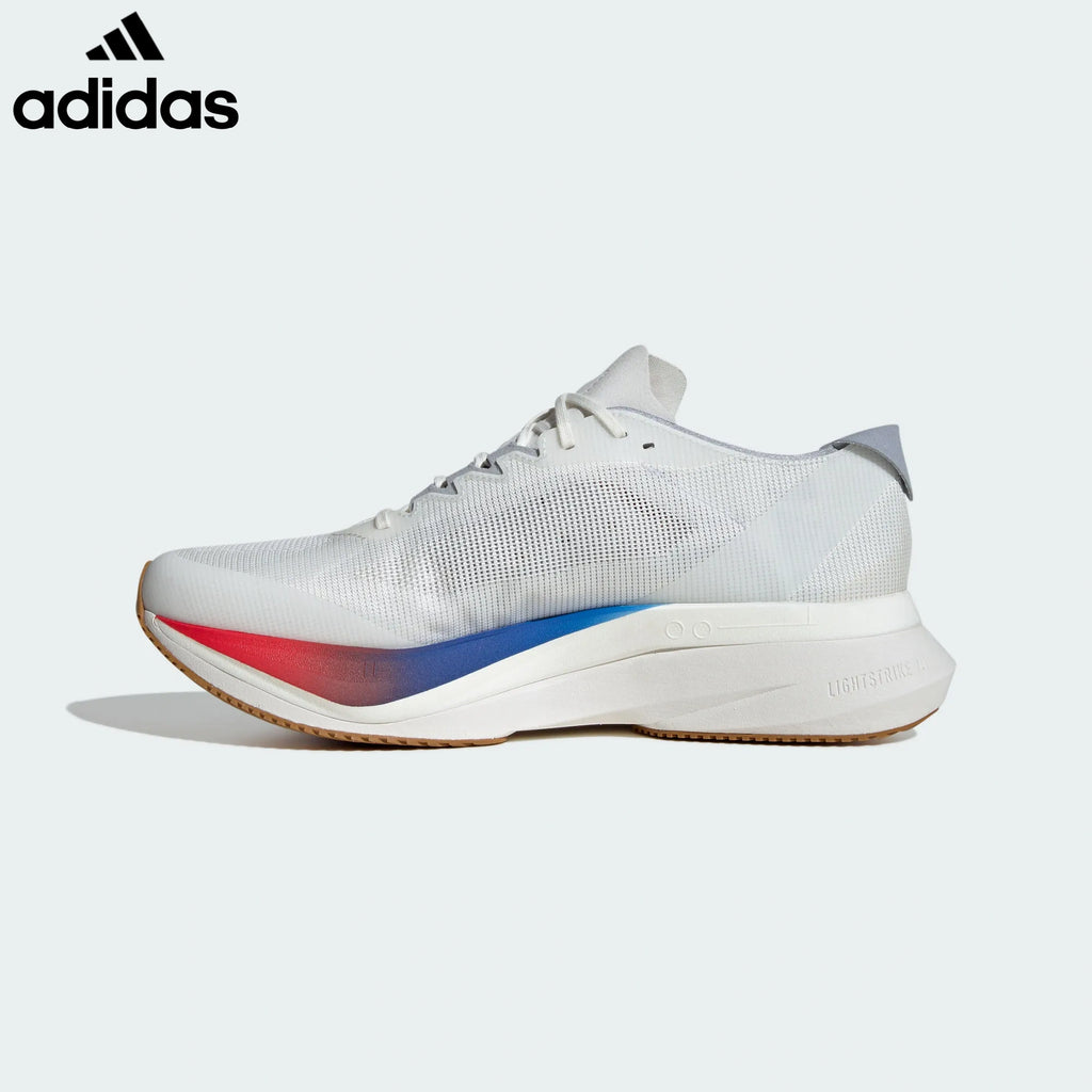 Adidas Adizero Boston 12 White Red Blue Gradient Unisex Running Shoes