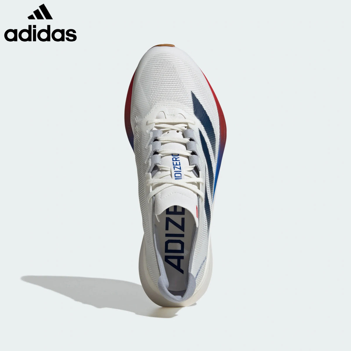 Adidas Adizero Boston 12 White Red Blue Gradient Unisex Running Shoes