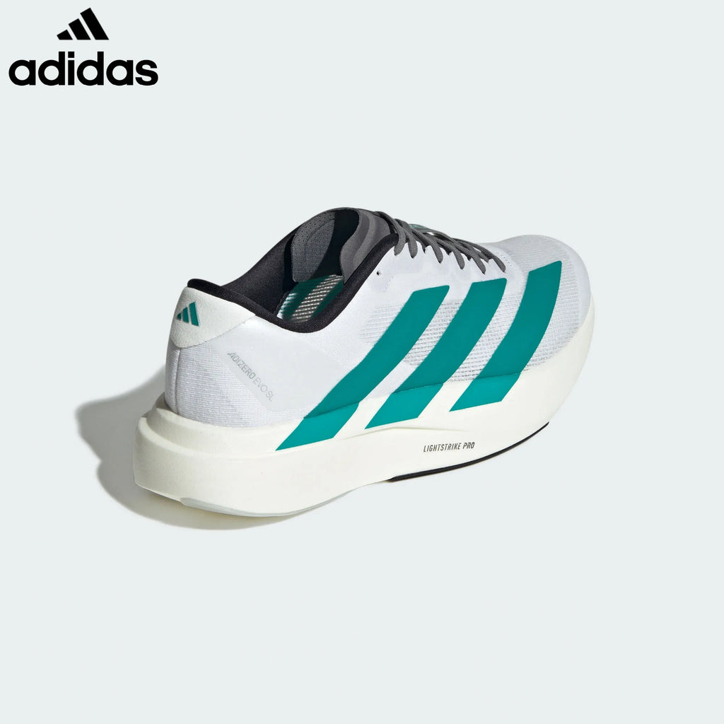 Adidas Adizero Evo SL White Teal Unisex Running Shoes