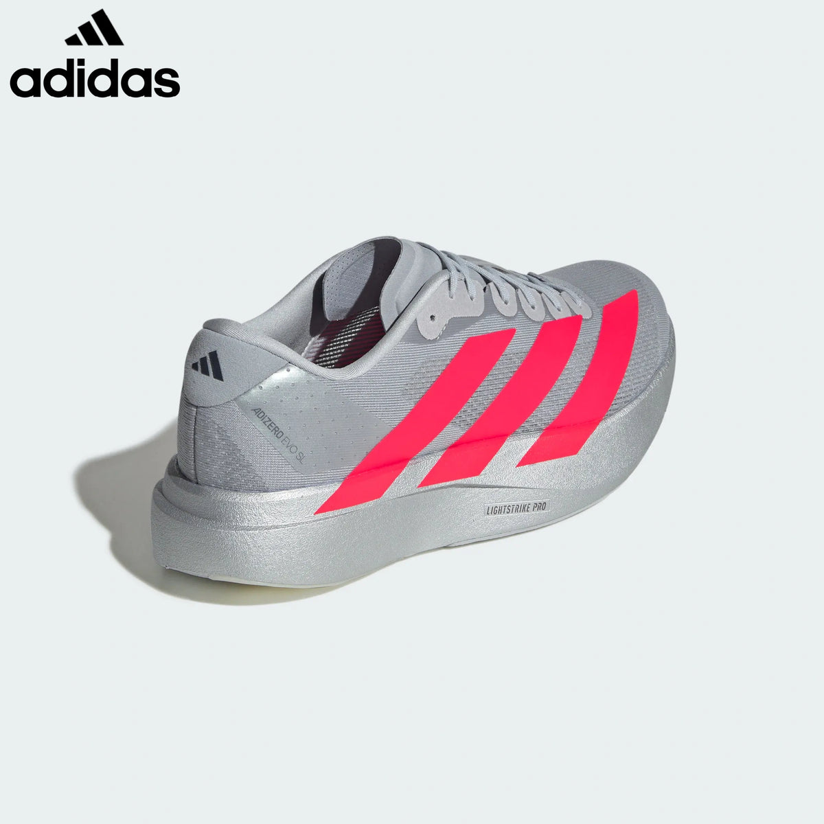 Adidas Adizero Evo SL Silver Red Unisex Running Shoes