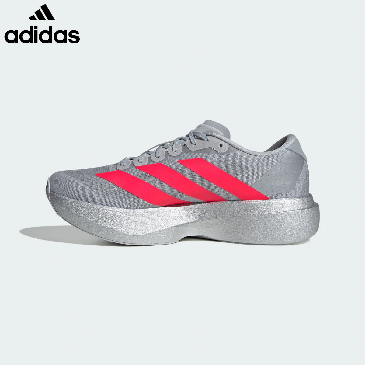 Adidas Adizero Evo SL Silver Red Unisex Running Shoes