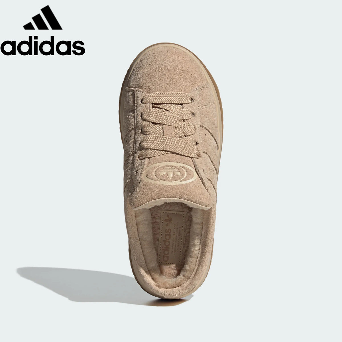 Adidas Campus Mule Beige Fleece-Lined Unisex Sneakers