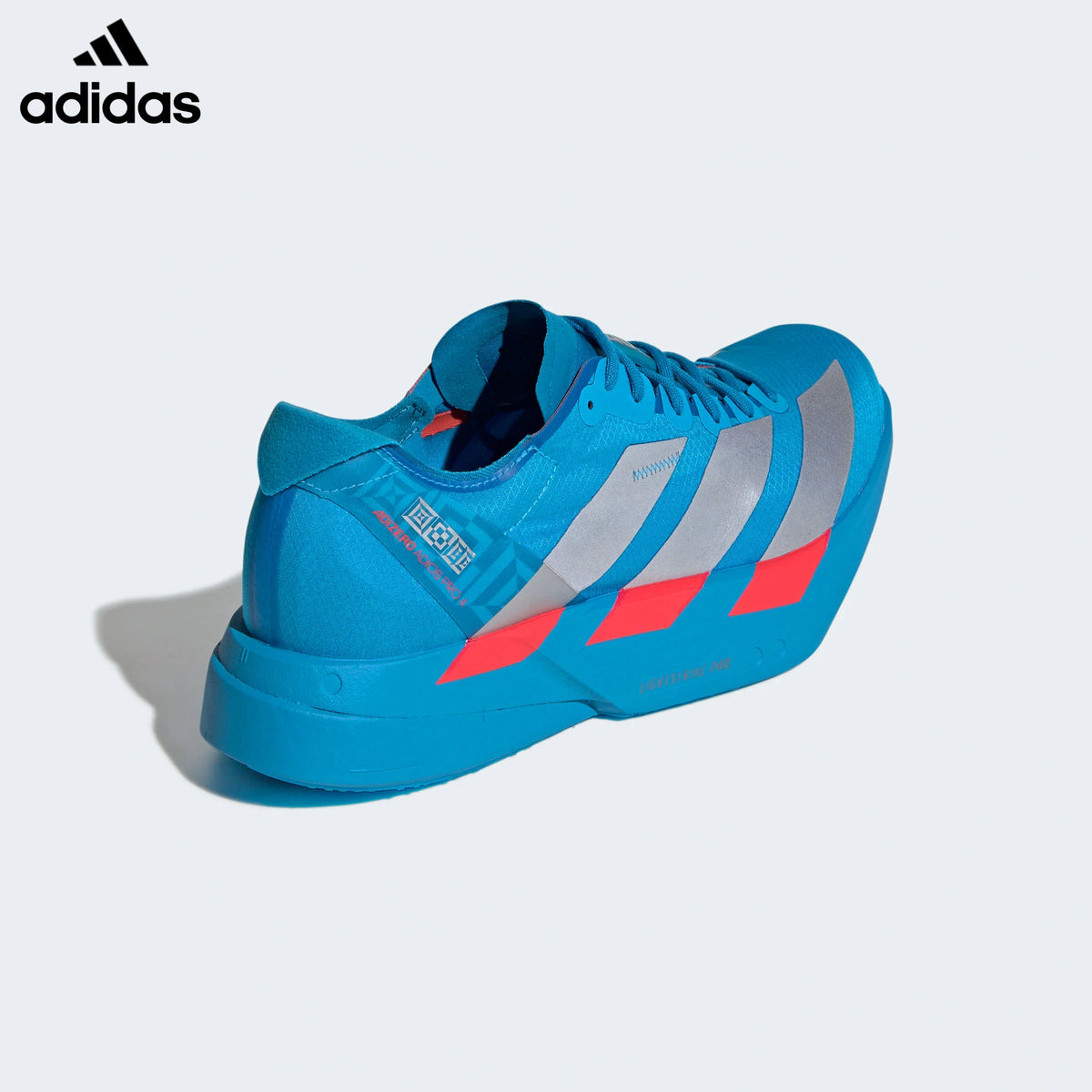 adidas Adizero Adios Pro 4 Running Shoes - Blue/Silver/Red