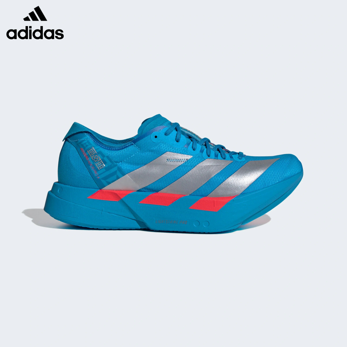 adidas Adizero Adios Pro 4 Running Shoes - Blue/Silver/Red