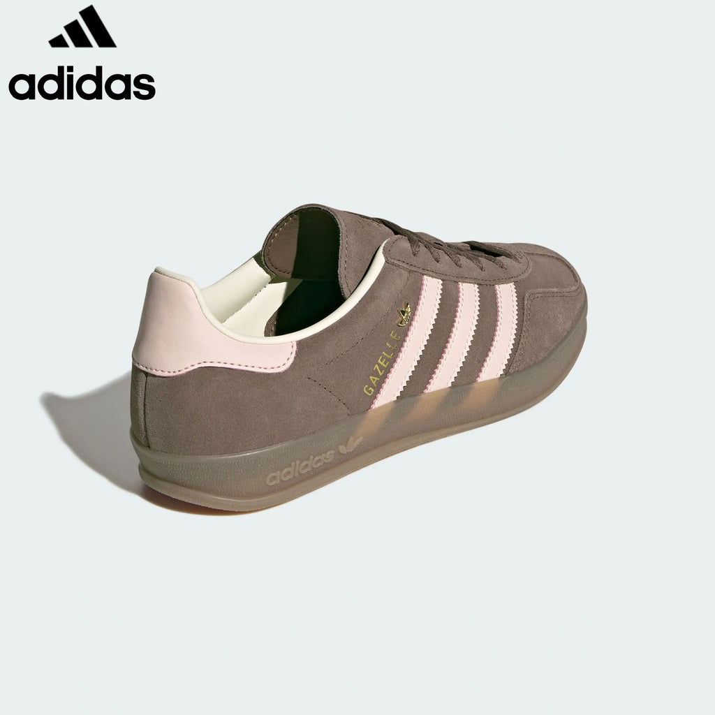 Adidas  samba  women's shoes  men's samba sneakers Gazelle Indoor Brown Pink Suede Unisex Sneakers
