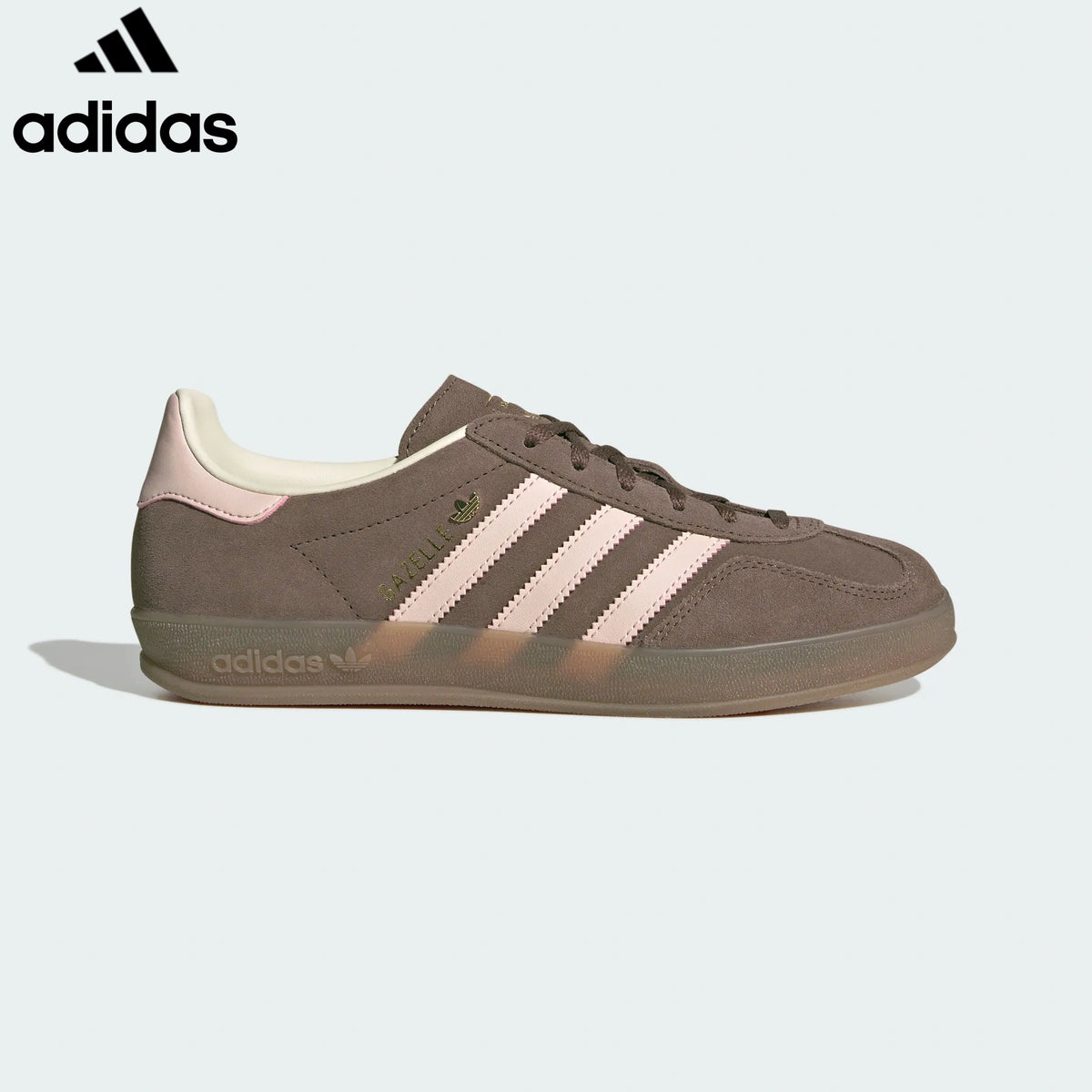 Adidas  samba  women's shoes  men's samba sneakers Gazelle Indoor Brown Pink Suede Unisex Sneakers