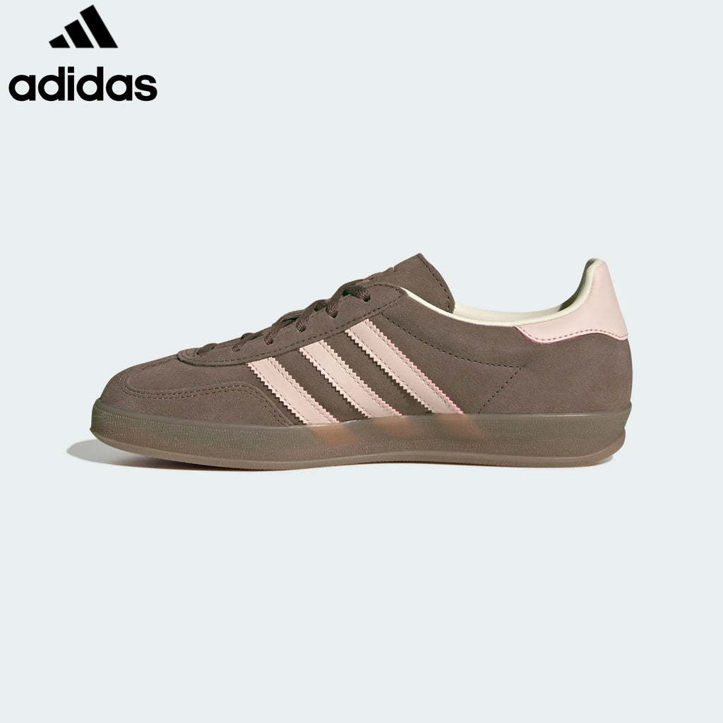 Adidas  samba  women's shoes  men's samba sneakers Gazelle Indoor Brown Pink Suede Unisex Sneakers