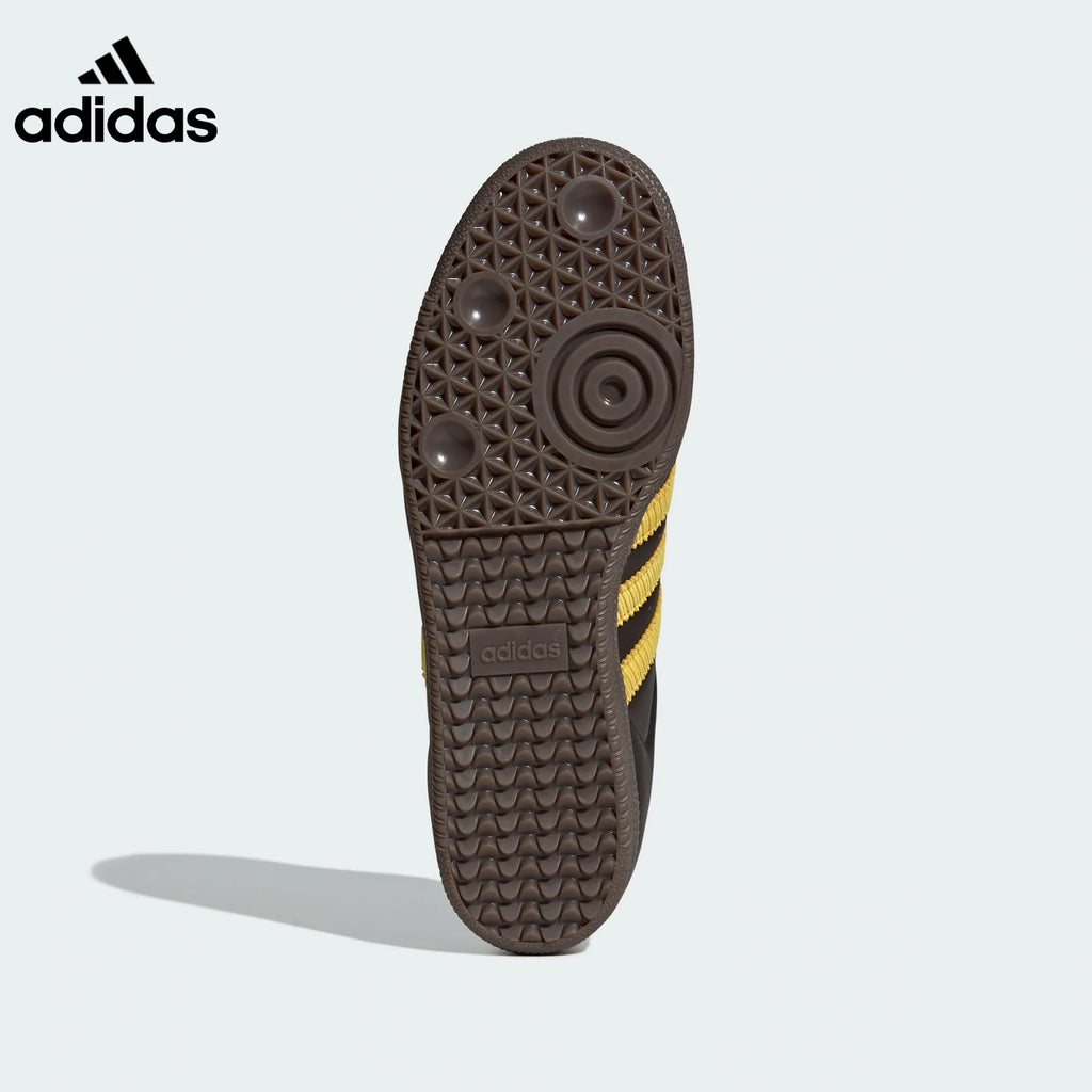 adidas Samba OG Sneakers – Dark Brown and Yellow