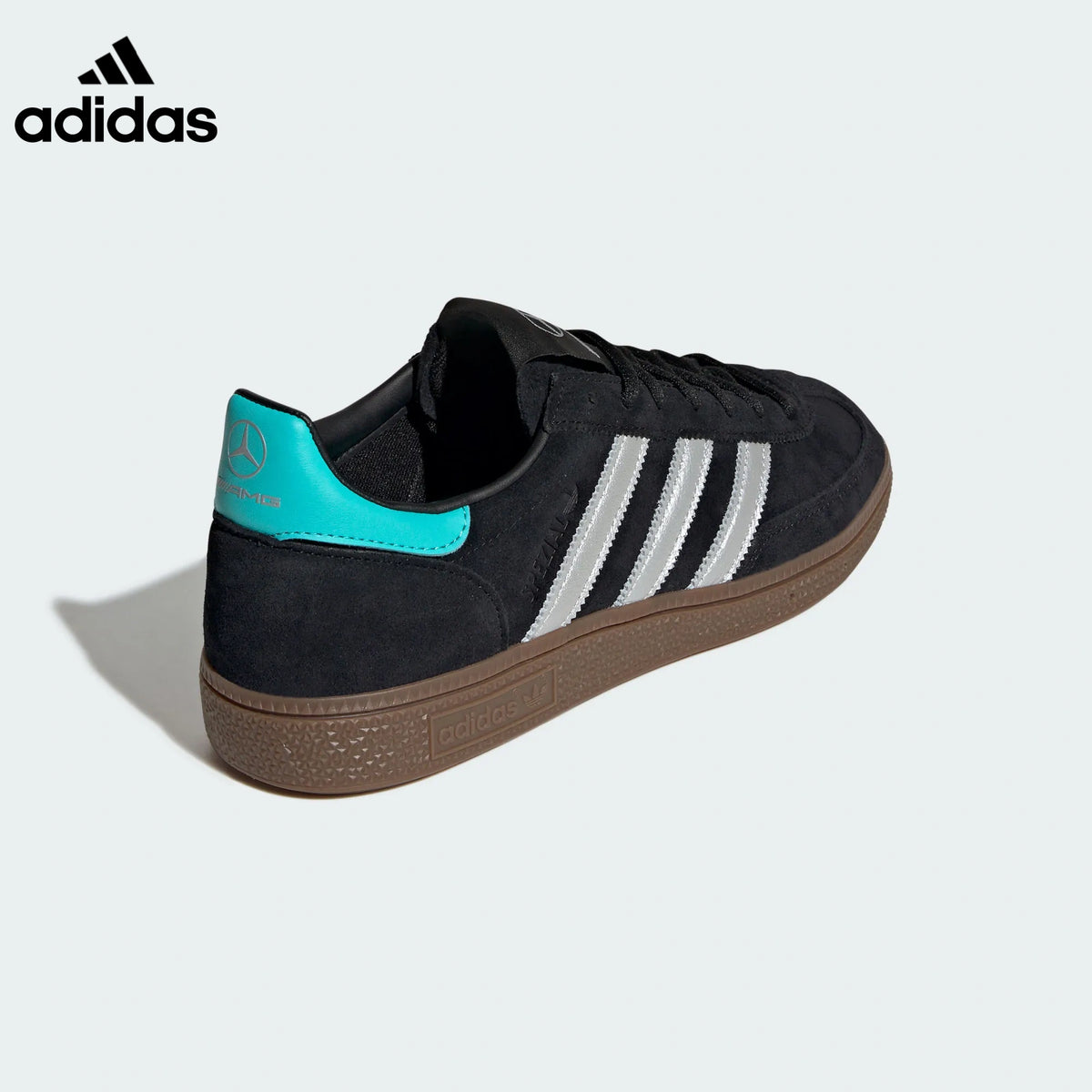 adidas Handball Spezial AMG Black Silver Teal Retro Sneakers